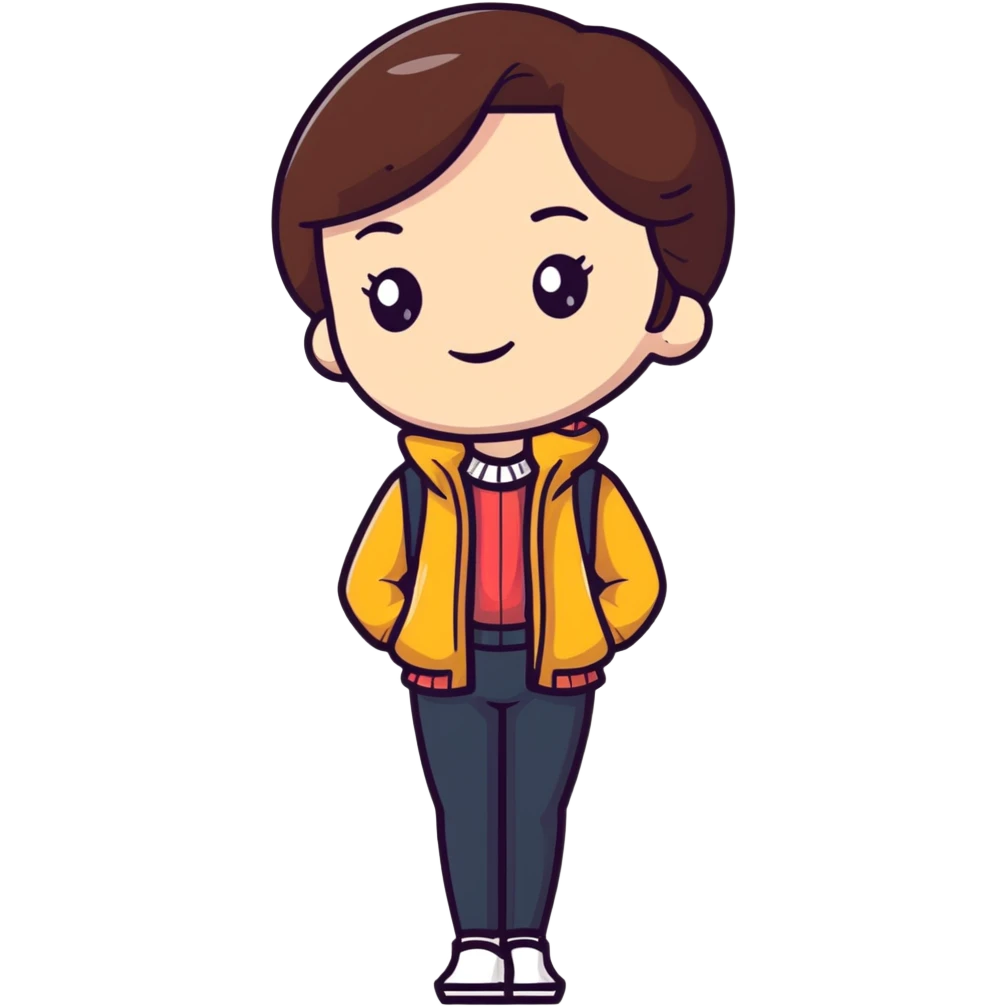 Poised British girl with fashionable outfit, graceful posture and subtle smile emoji
