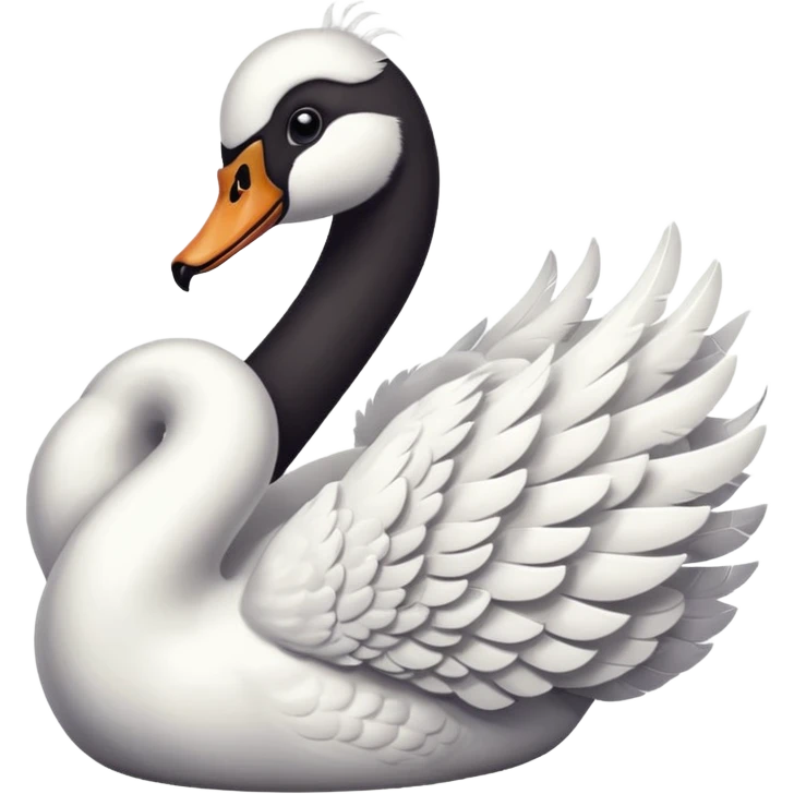 cisne com expressão assustada emoji