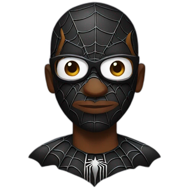 Black spiderman  emoji