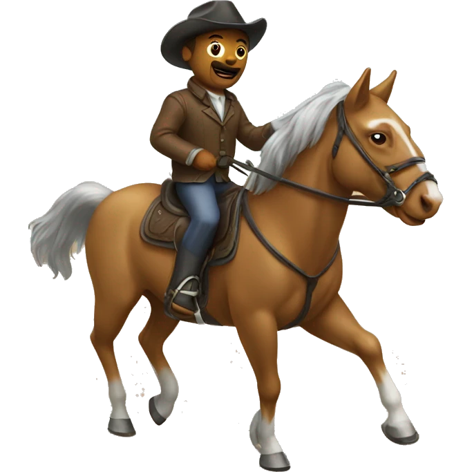 dog riding a horse emoji