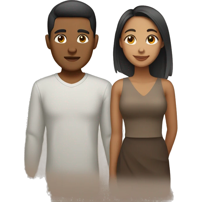 Filipino Man and (Brown skin) Mixed Race Woman Couple emoji