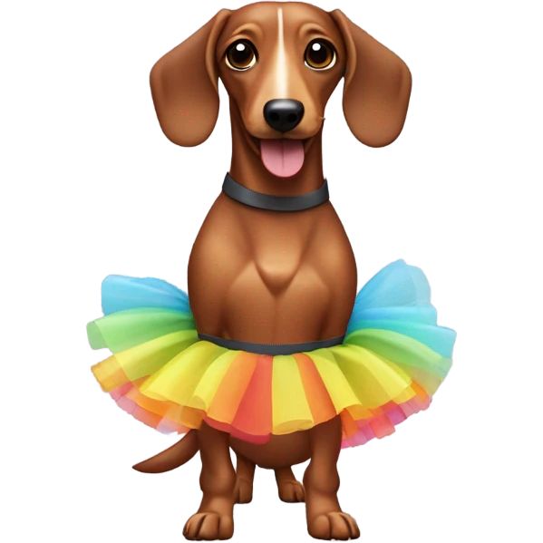 Sausage dog in a tutu  emoji
