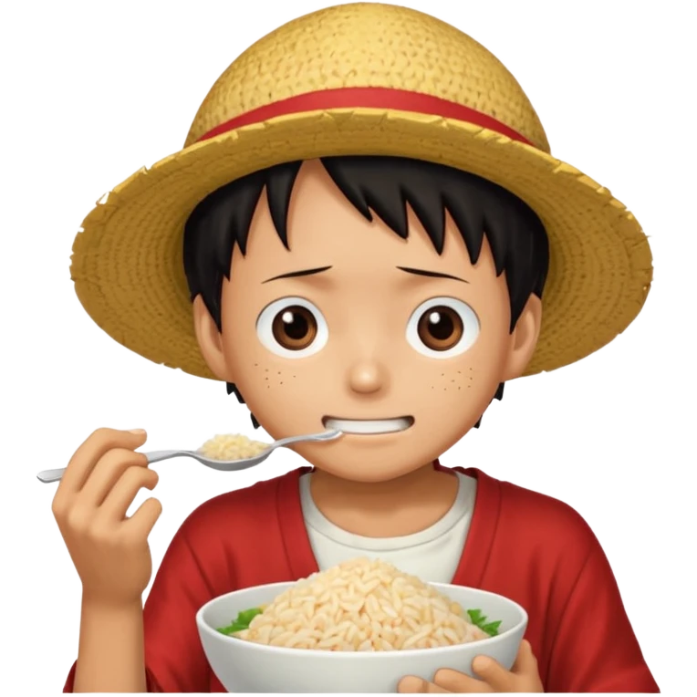 Luffy eat rice emoji