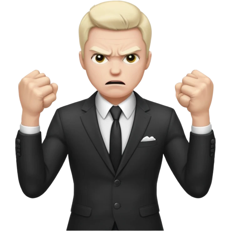 very angry male boss in suit emoji