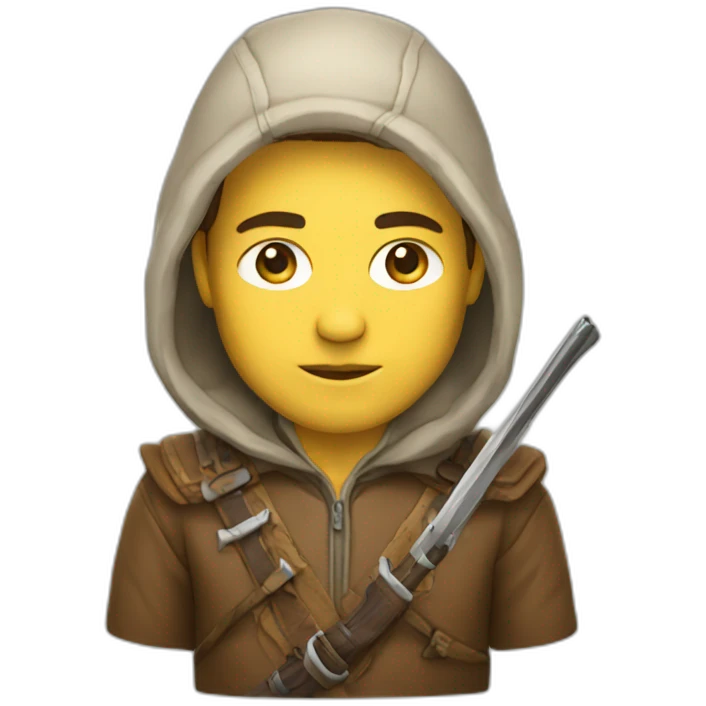 white hunter emoji