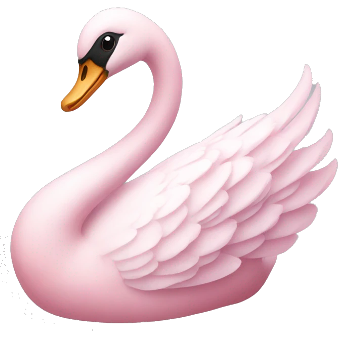 pastel pink swan emoji