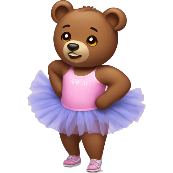 Bear with a tutu  emoji