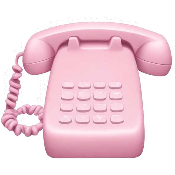 Pastel pink phone emoji