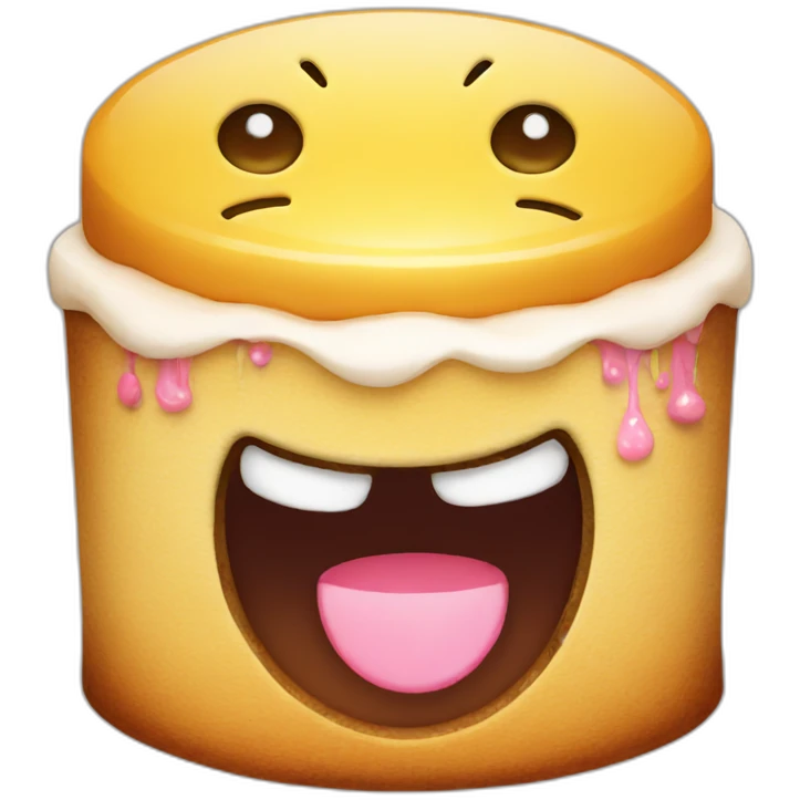smiley with cake eyes emoji
