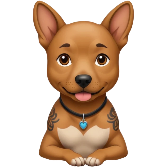Dog wit tattoos emoji