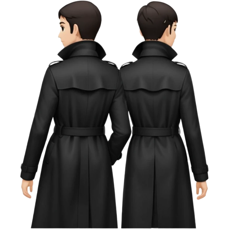 anonymous person standing view from the back emoji