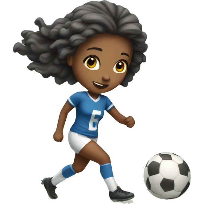 Girl playing football emoji