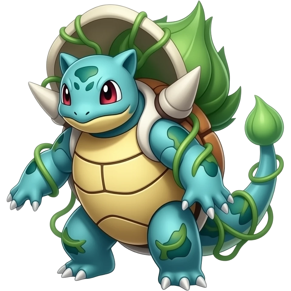 Venusaur-Ivysaur-Blastoise-hybrid-fusion emoji