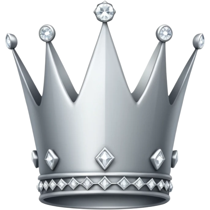 silver crown made of diamonds emoji