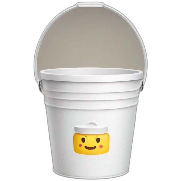 a bucket with mayonnaise emoji