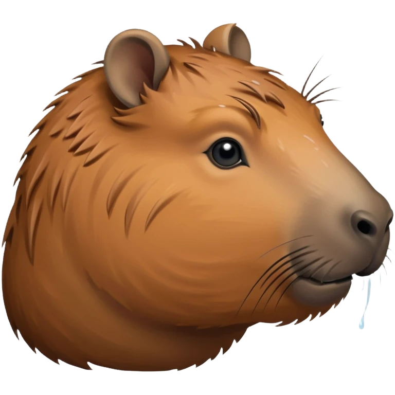 Realistic Capybara side view emoji
