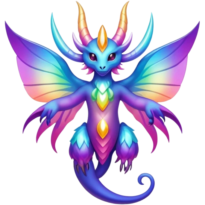 Epic divine complex iridescent gradients aesthetic-Fakémon-creature-scenery emoji
