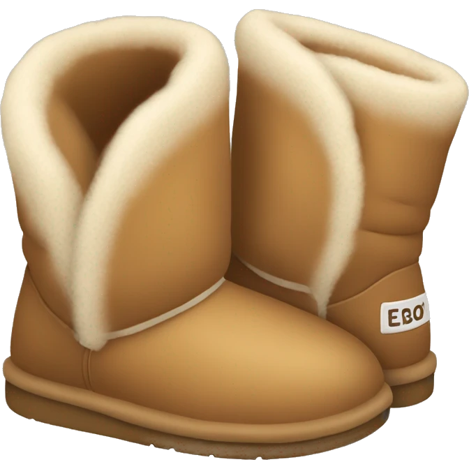 Light brown pair of slipper uggs emoji