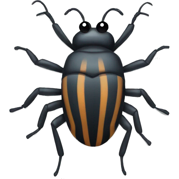 bug with eyelashes emoji