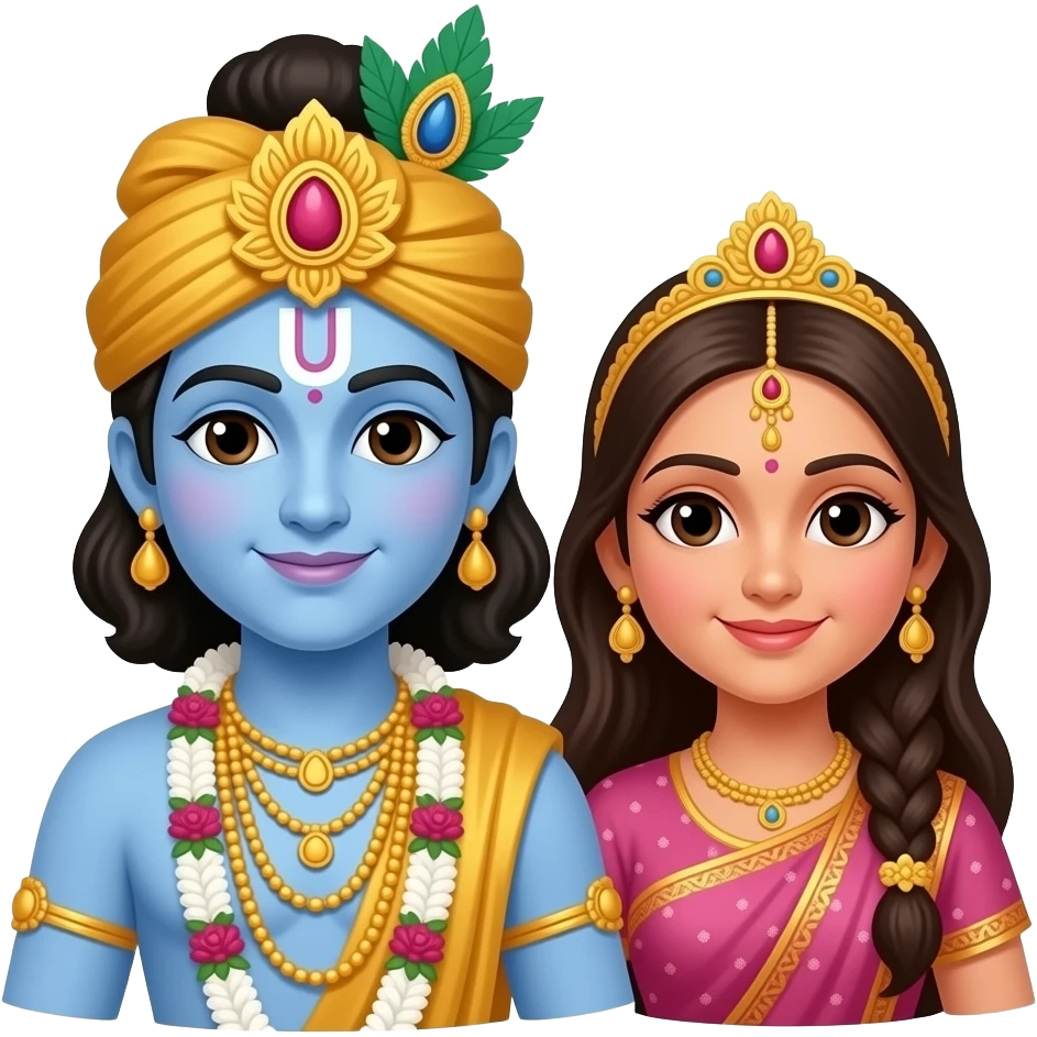 Krishna and Radha emoji