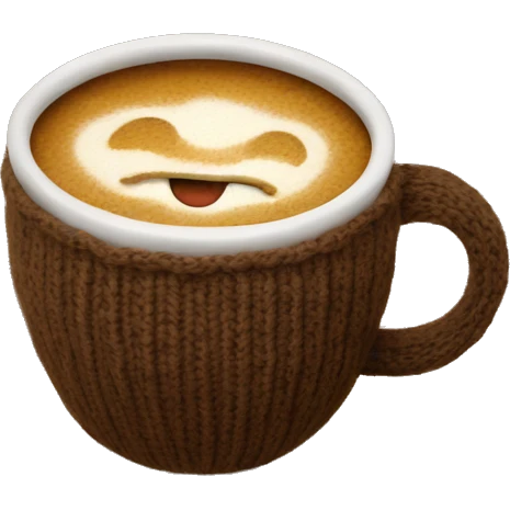Coffee ad knitted emoji