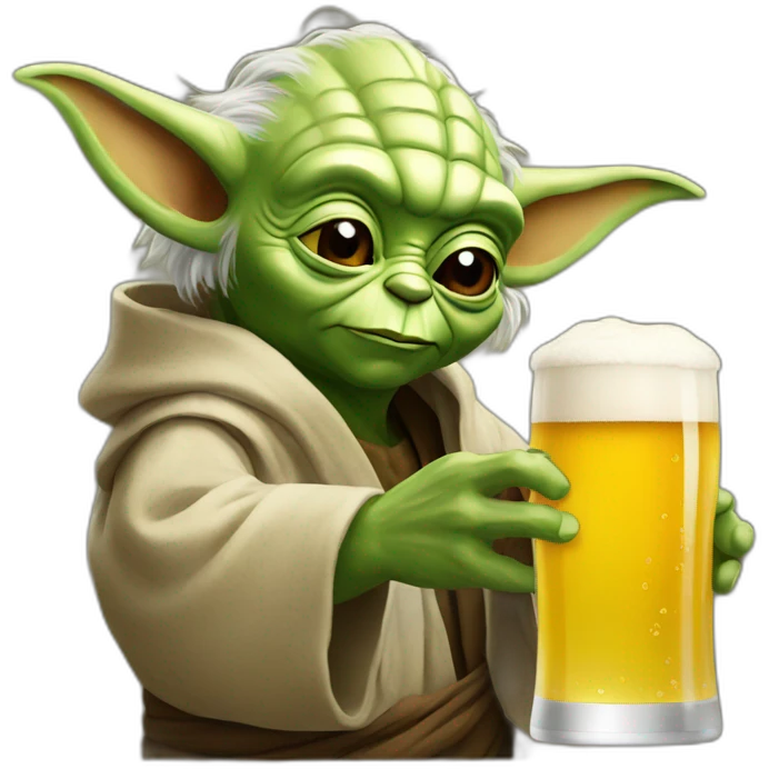 Yoda-drink-beer emoji