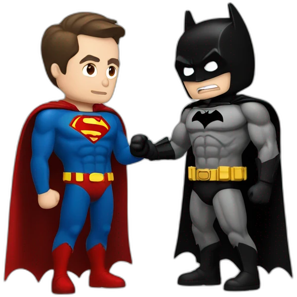Batman fight superman emoji