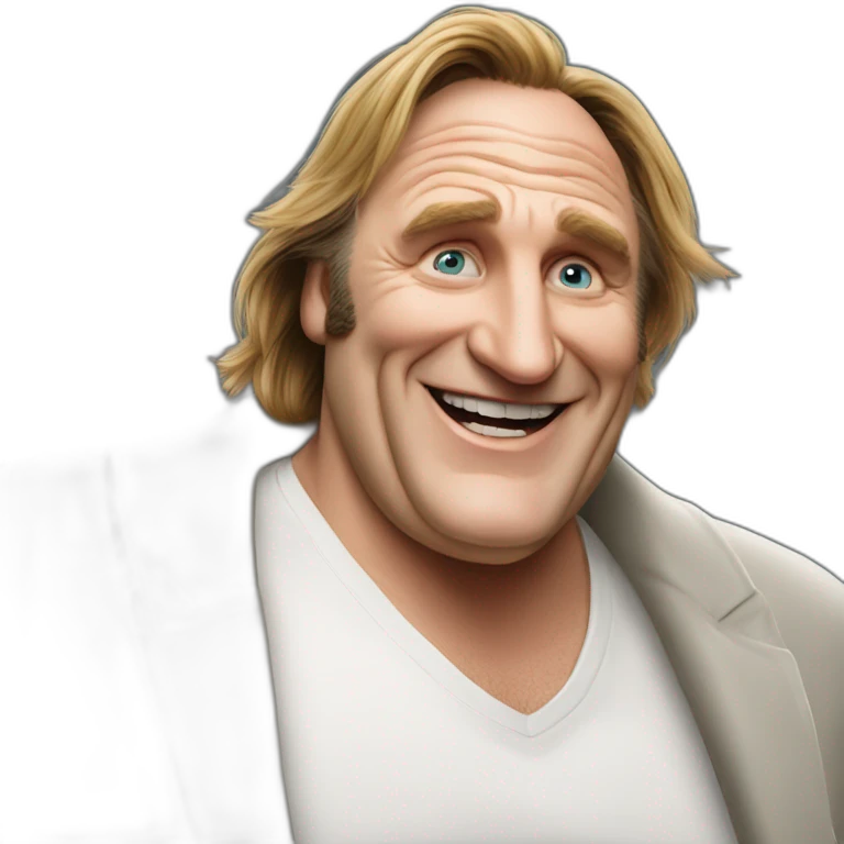 Gérard Depardieu sourire maléfique  emoji