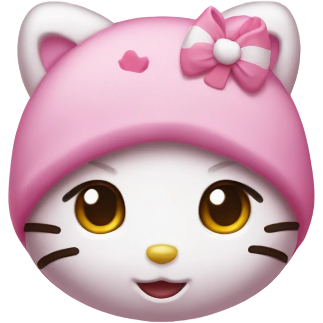 Hello kitty with bear emoji