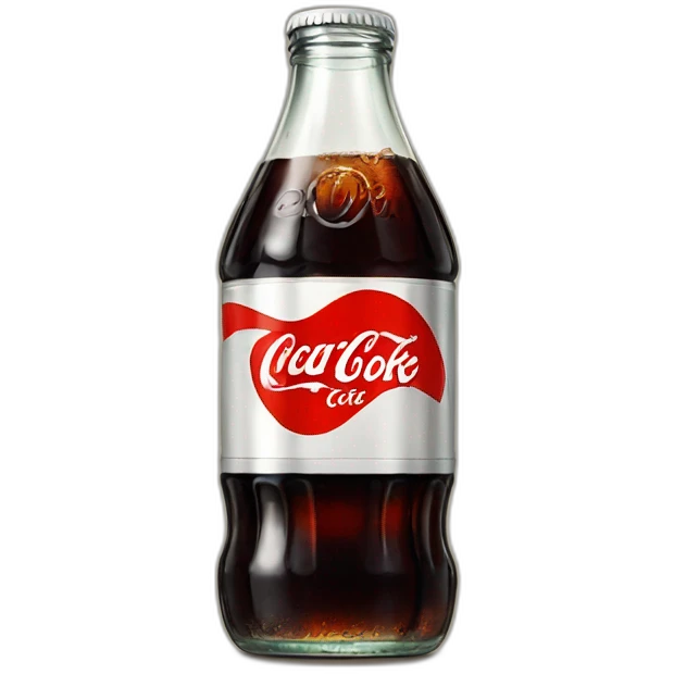 Vintage glass DIET coke emoji