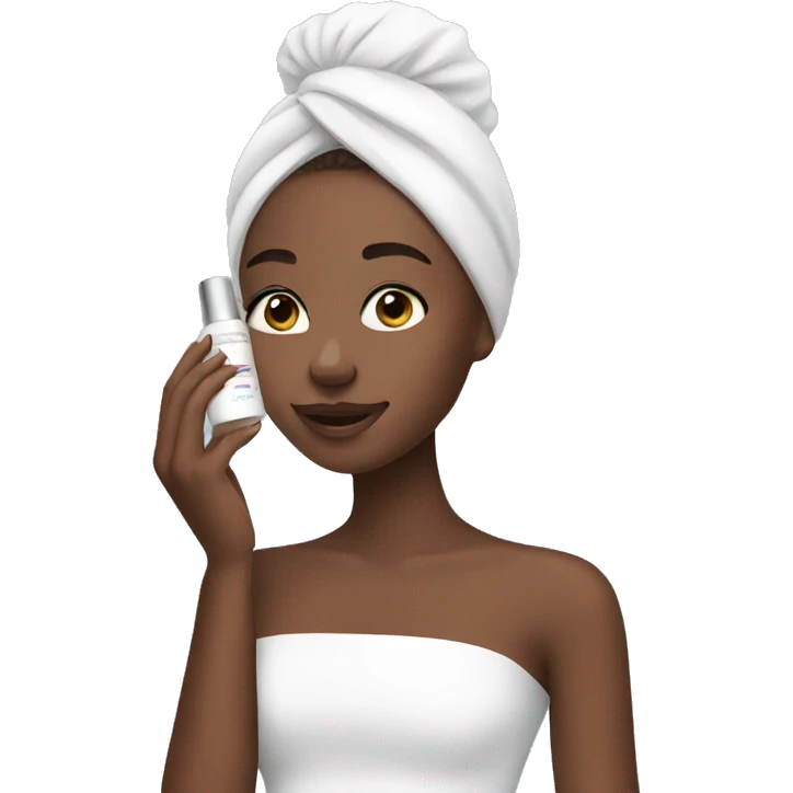Girl doing her skincare emoji