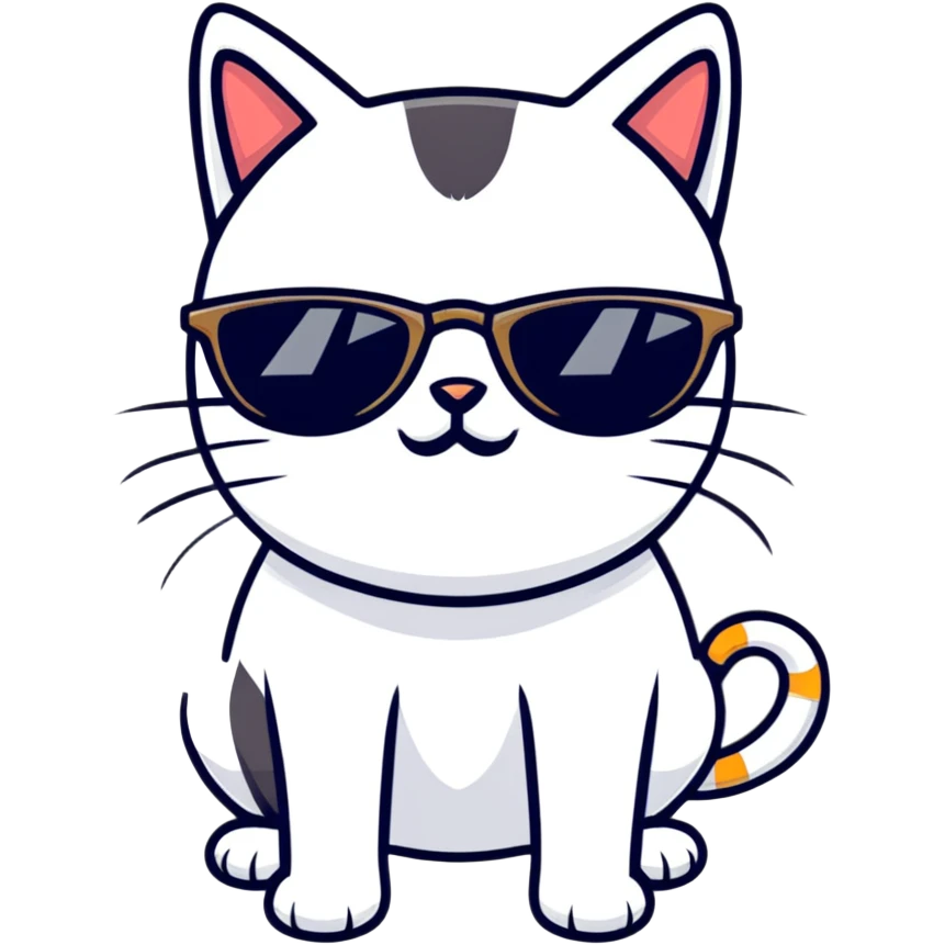 Cat with sunglasses emoji