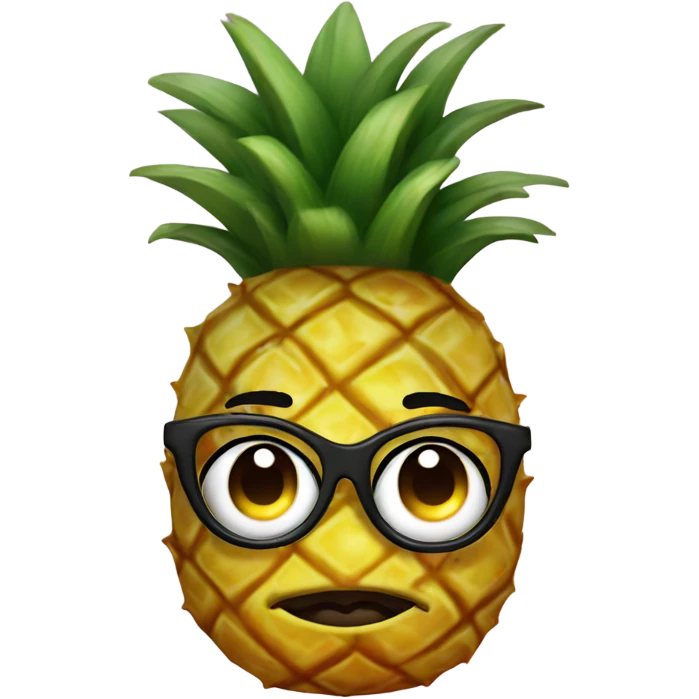 pineapple with makeup emoji