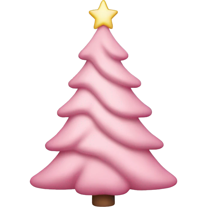 Light pink Xmas tree emoji