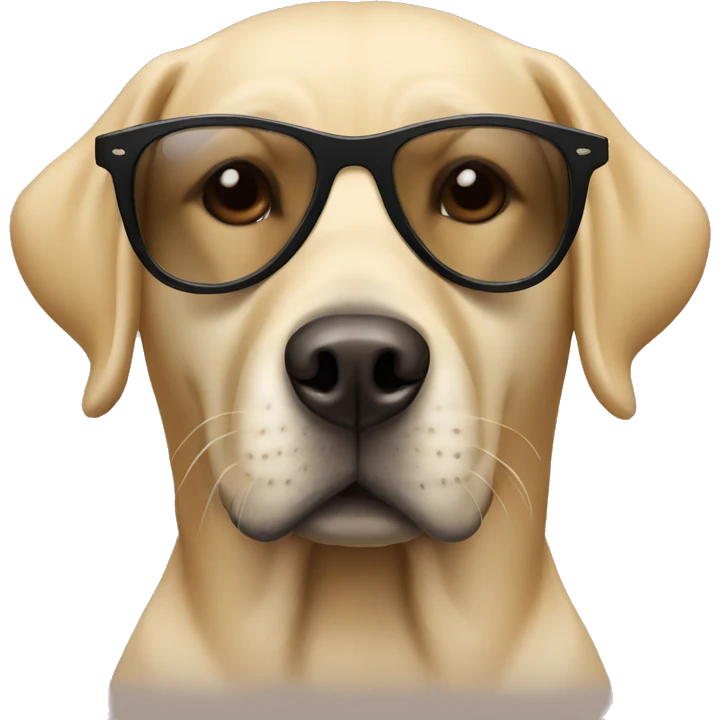 Dog Labrador with sunglasses emoji
