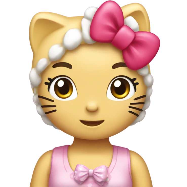 Hello kitty with bow  emoji