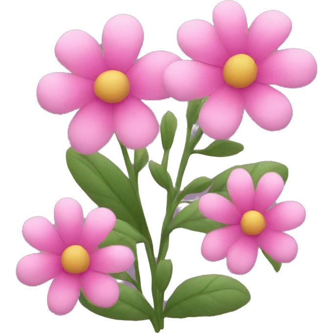 Pink flowers emoji