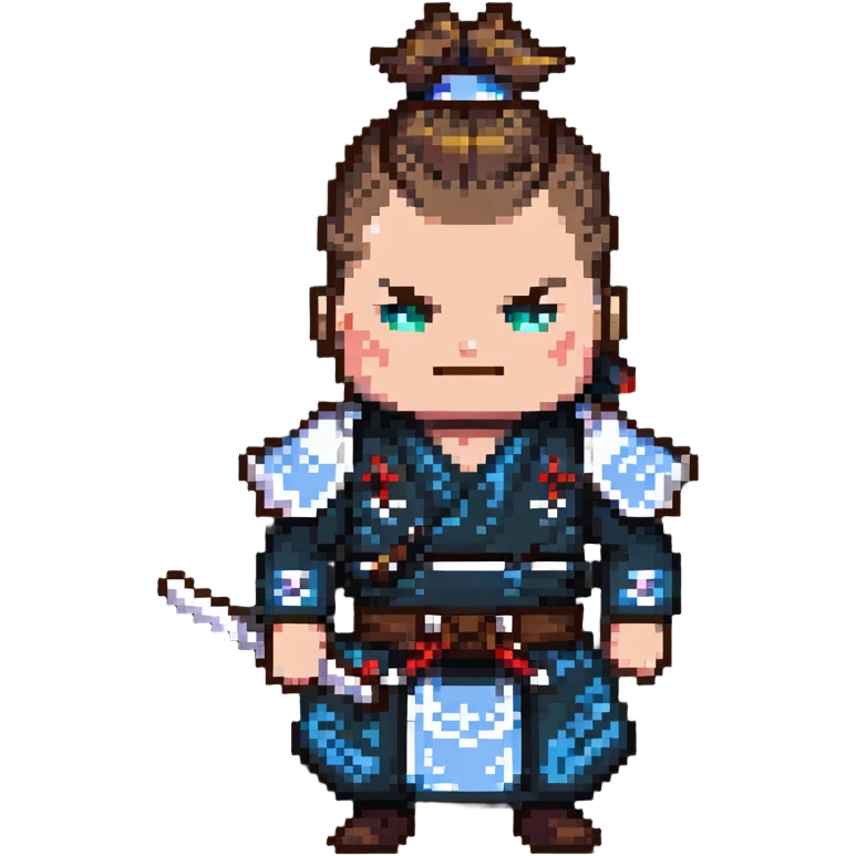 Samurai with topknot emoji