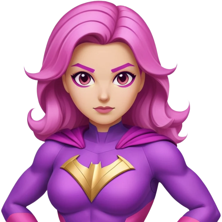 pink violet woman superhero positive power emoji