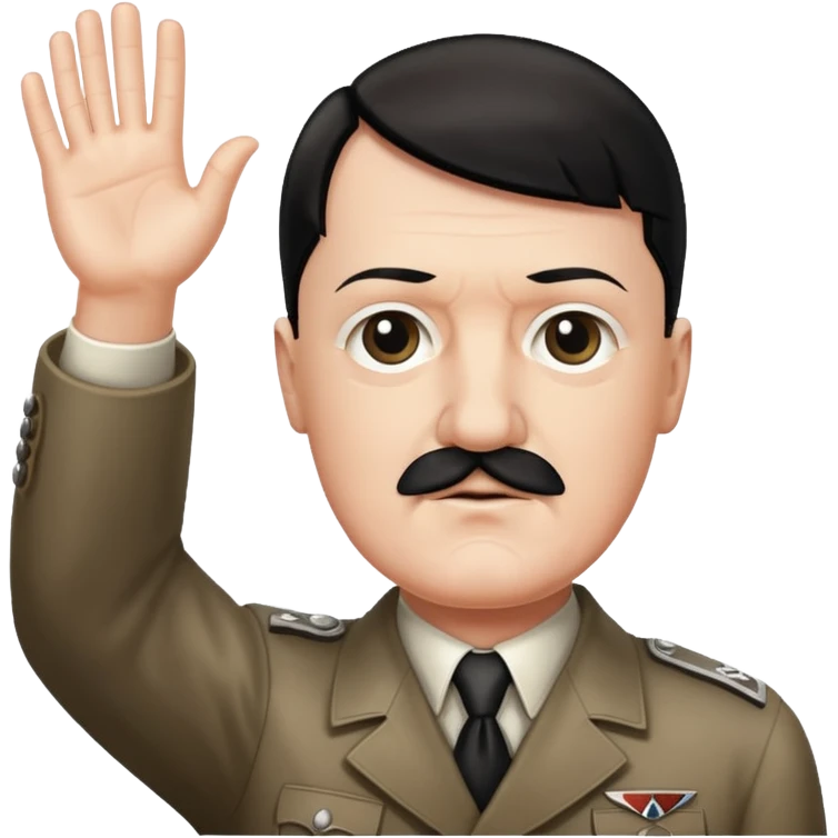Hitler with arm straight raised emoji