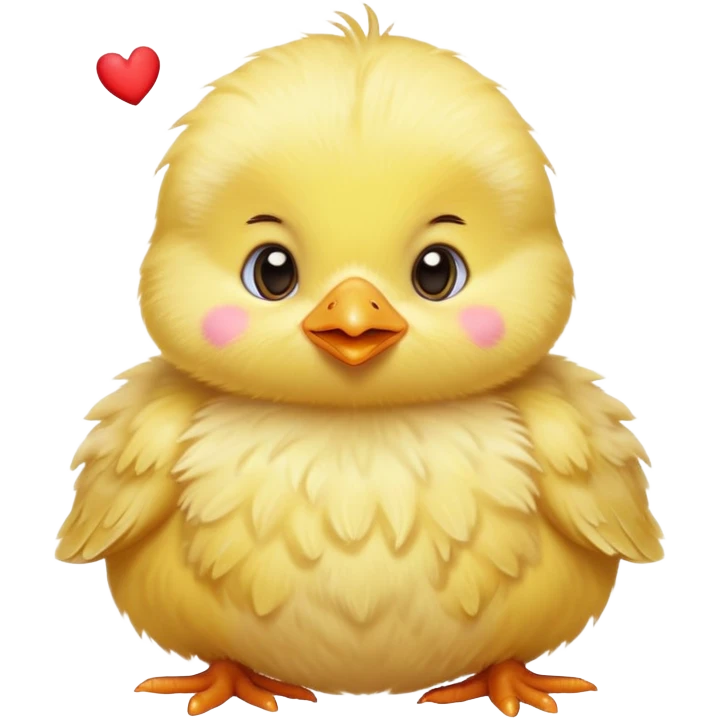 Kissing baby chick with hearts  emoji