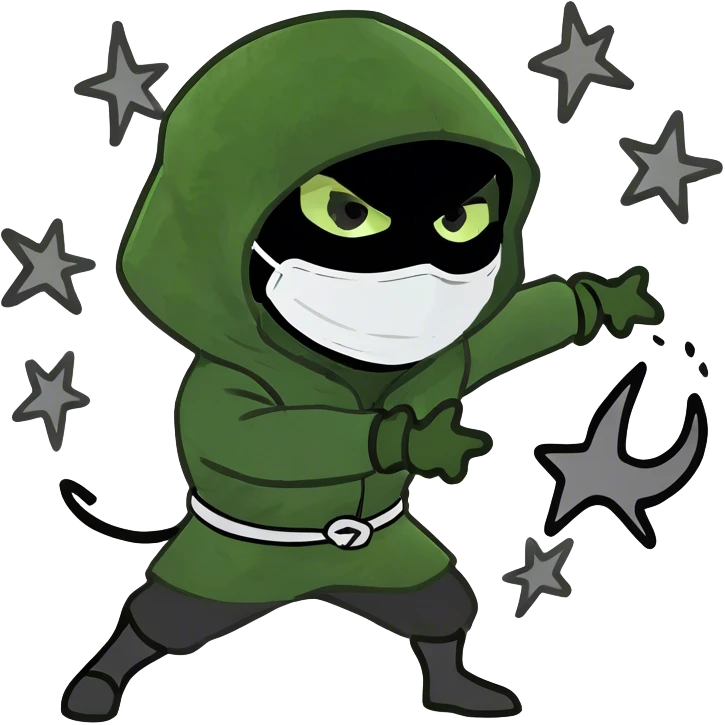 Disappearing ninja emoji