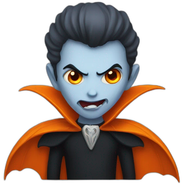 orange vampire emoji