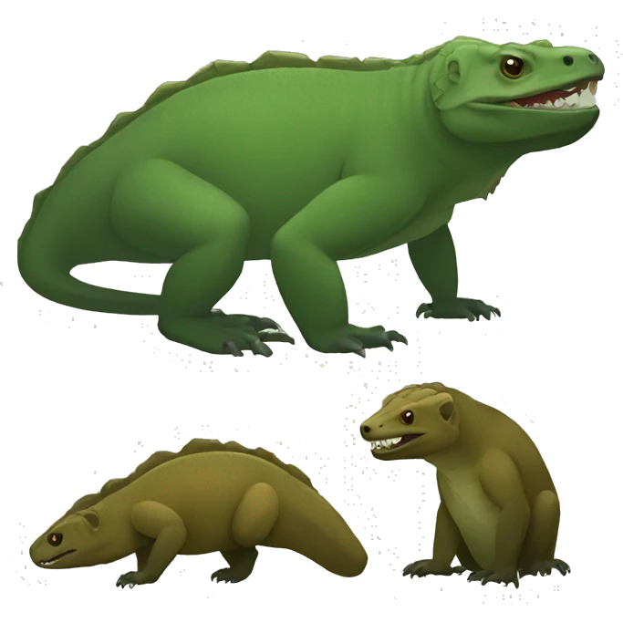 Komodo with bears emoji