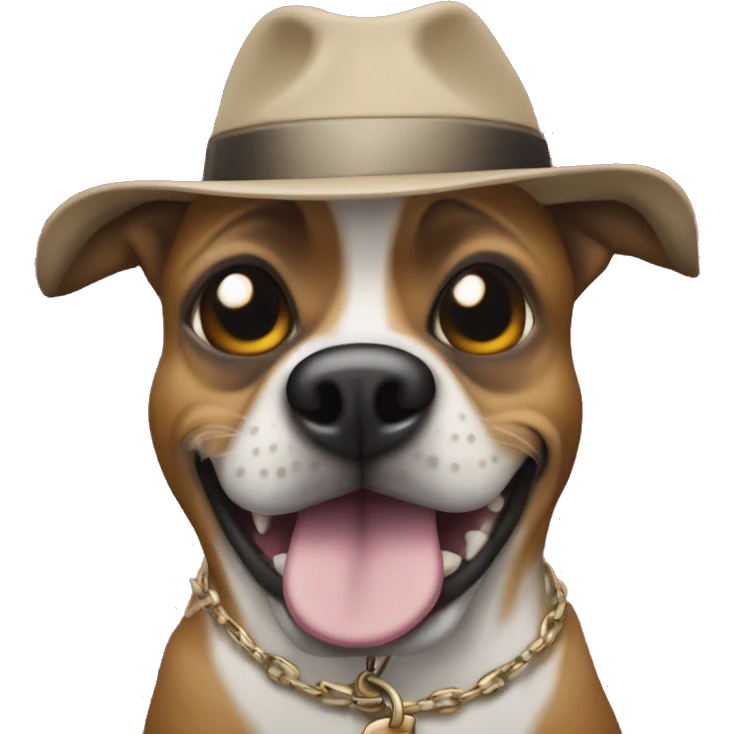Gangster Dog with puntos text emoji