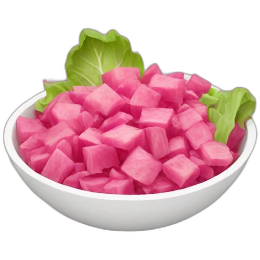 pink salad emoji