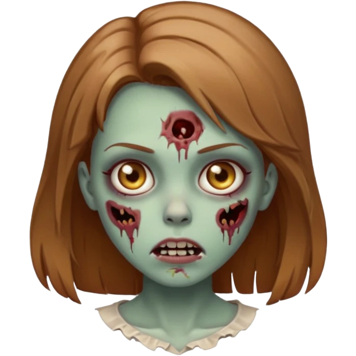 a zombie girl with light brown hair  emoji