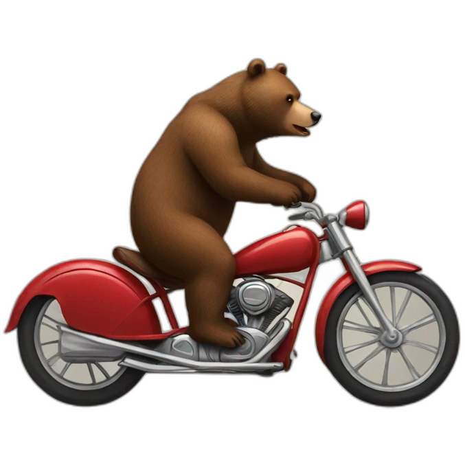 Bear on bike emoji