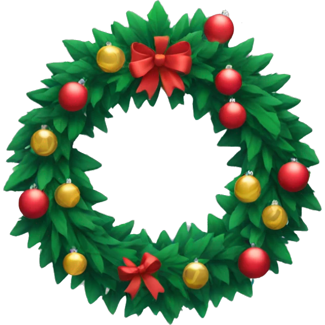 Christmas wreath emoji