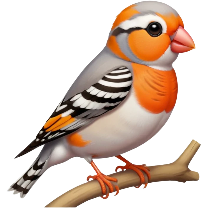 Zebra Finch bird emoji